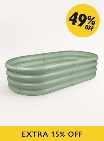 120cm x 60cm Rounded Steel Raised Garden Bed