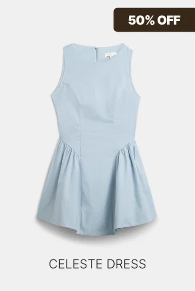 JV-CELESTE mini jurk - fresh blue