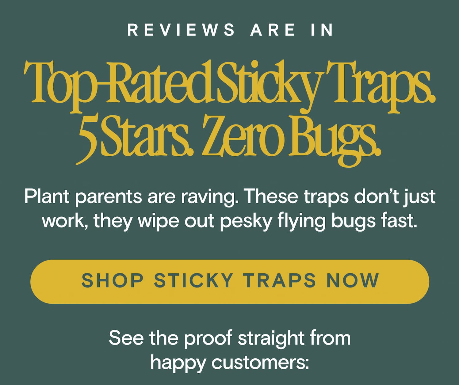 Top-Rated Sticky Traps. 5 Stars.  Zero Bugs.