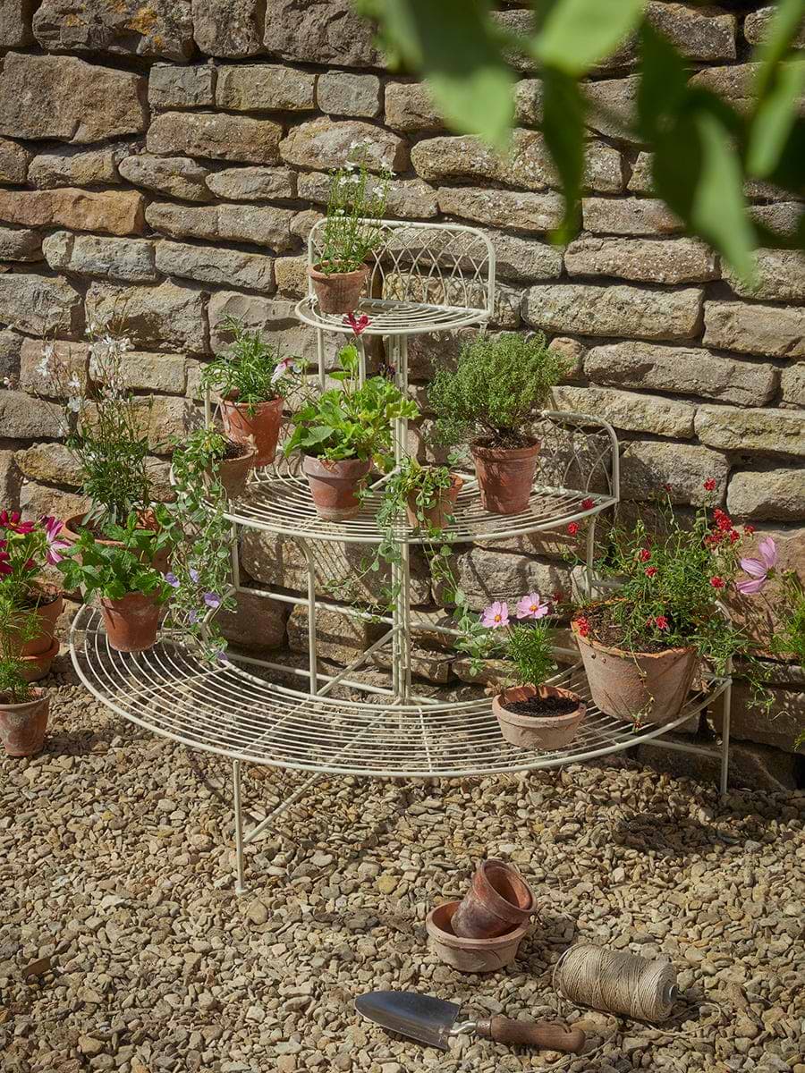 Ardenne Etagere Planter Stand - Cream
