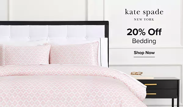 Kate Spade New York. 20% off bedding. Shop now. A pink bedding set.
