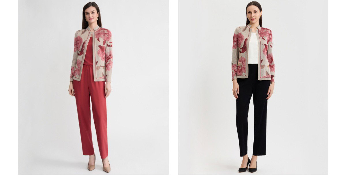 Heritage Floral Jacquard Flat Knit Jacket