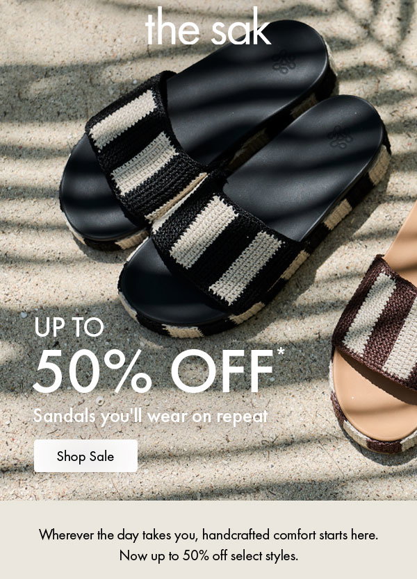 Up to 50% Off select sandals