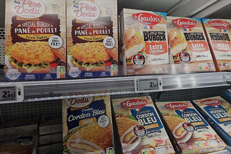 Le rayon cordon-bleu d'un supermarché