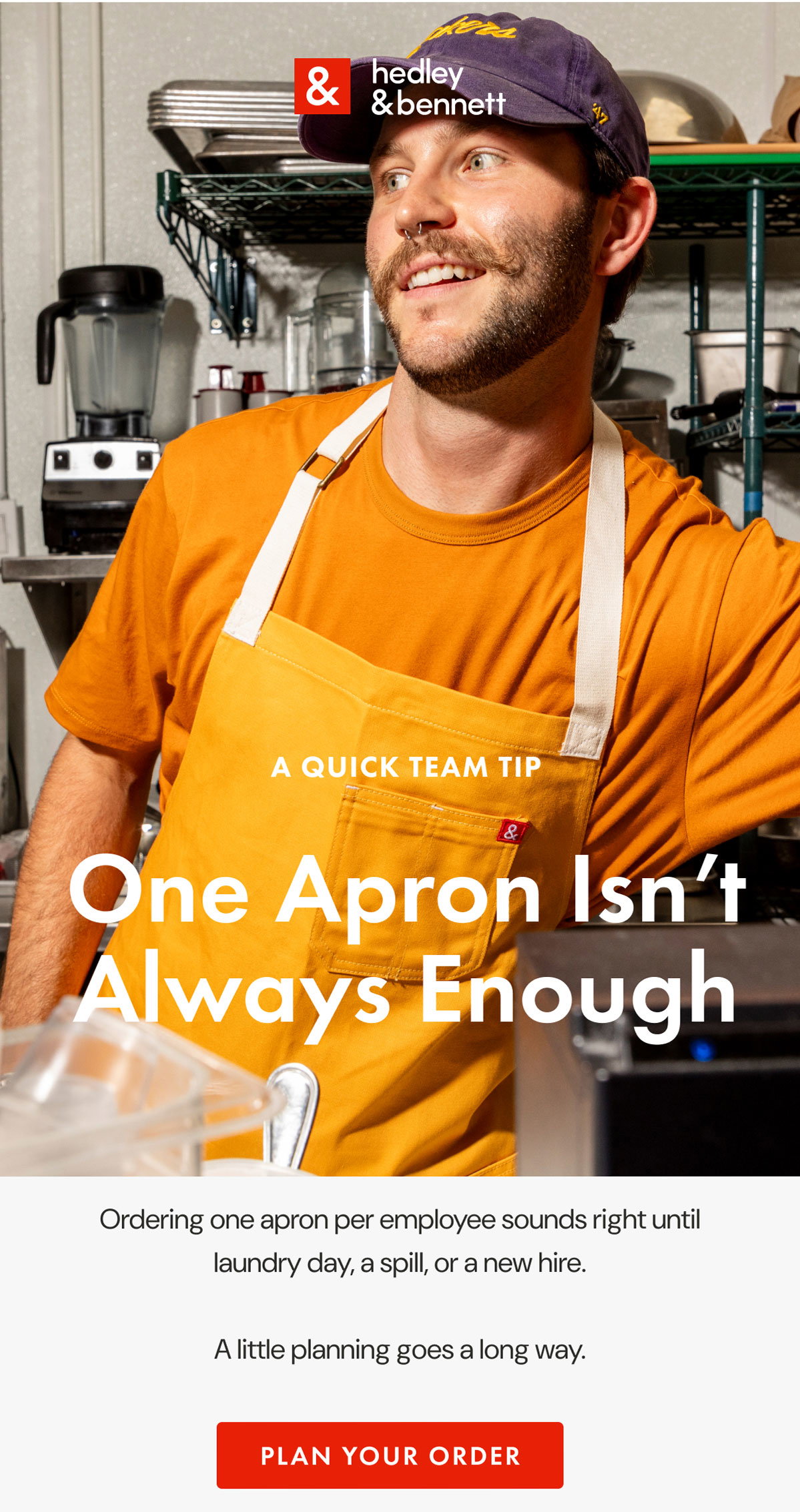 A Quick Team Tip: One Apron Isn't Always Enough