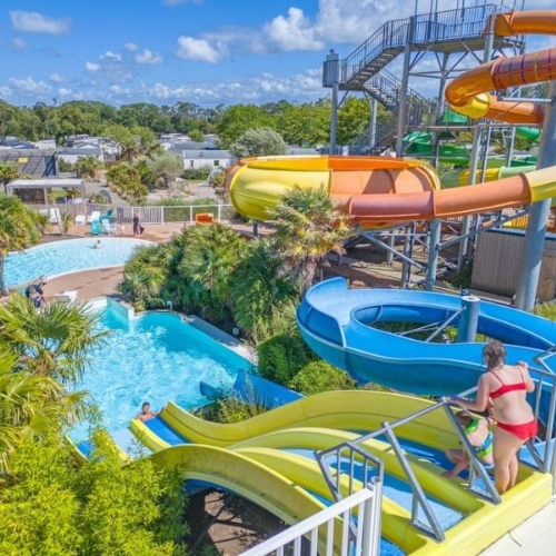 Holiday resort with waterslides