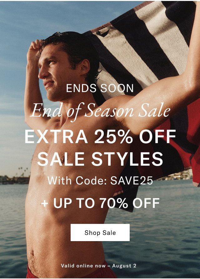 End of season sale                                            Up to 70% off entire store