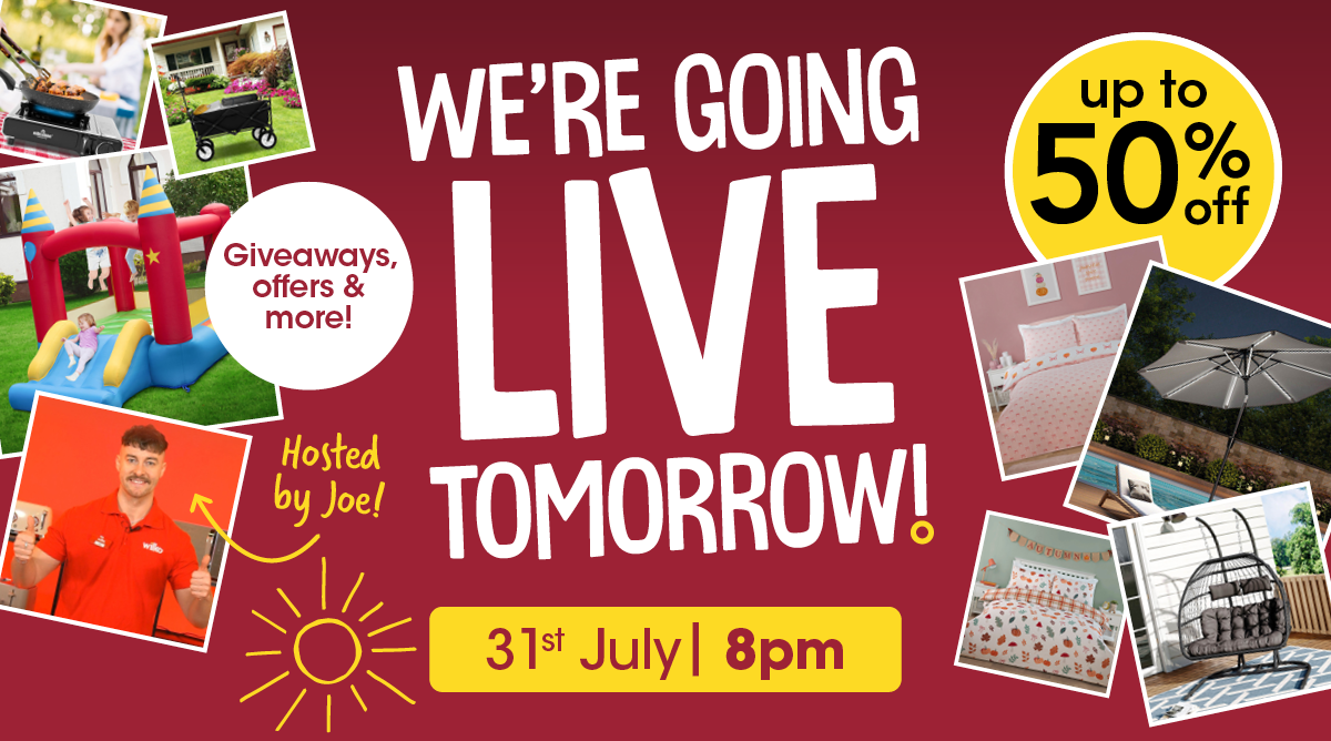 We're going live tomorrow, 31st July 8pm