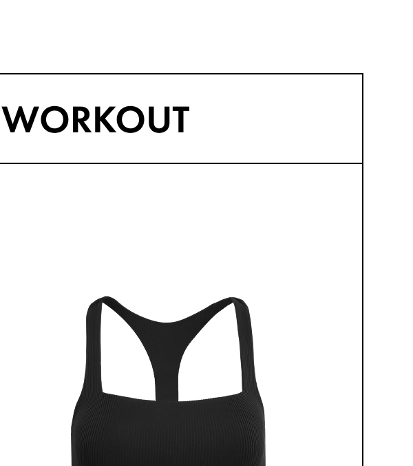 RACERBACK BRA IN RIBBED MELT