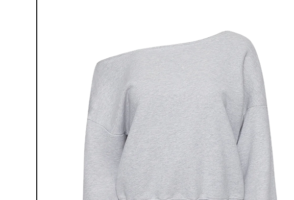 OFF SHOULDER SWEATSHIRT IN FRENCH TERRY
