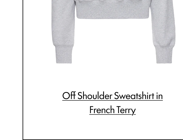 OFF SHOULDER SWEATSHIRT IN FRENCH TERRY