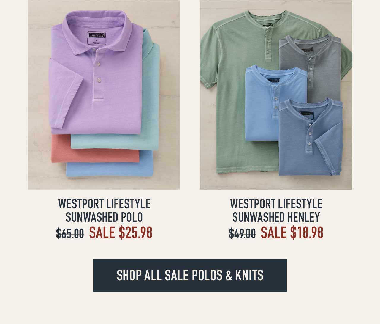 Sale polos and knit shirts — shop now.