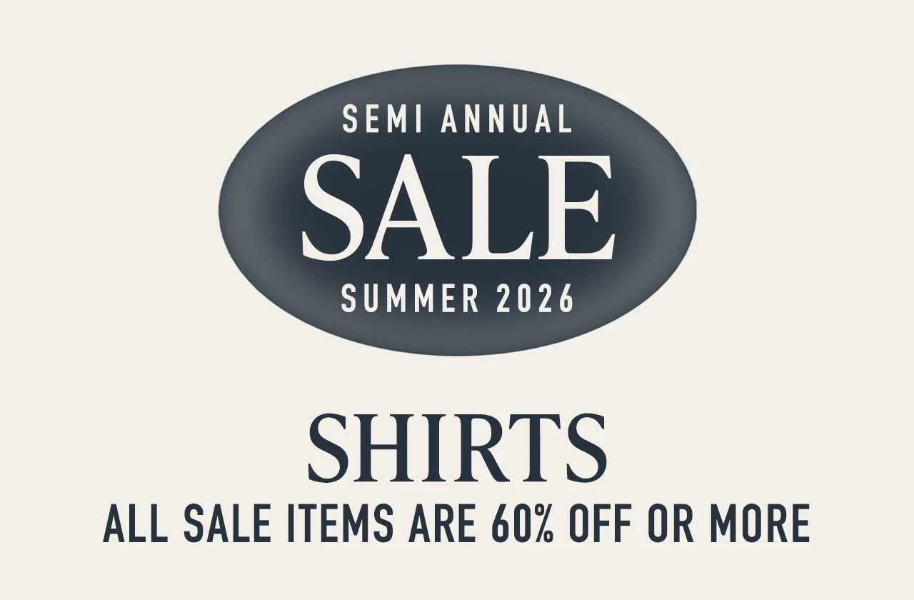 Sale shirts — polos, sport shirts, and knits at 60% off or more.
