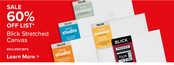60% Off Blick Stretched Canvas, exclused sets