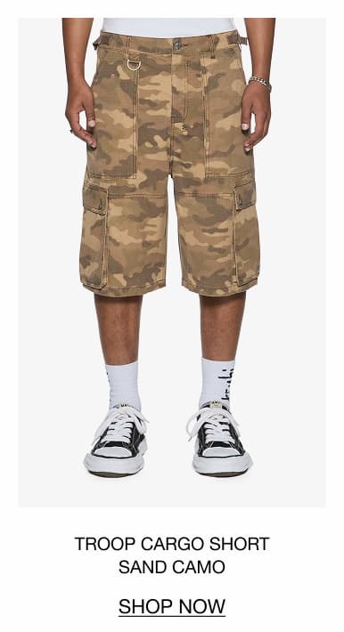 TROOP CARGO SHORT SAND CAMO