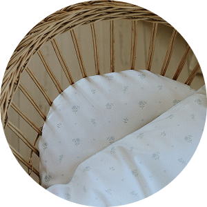crib bed made up