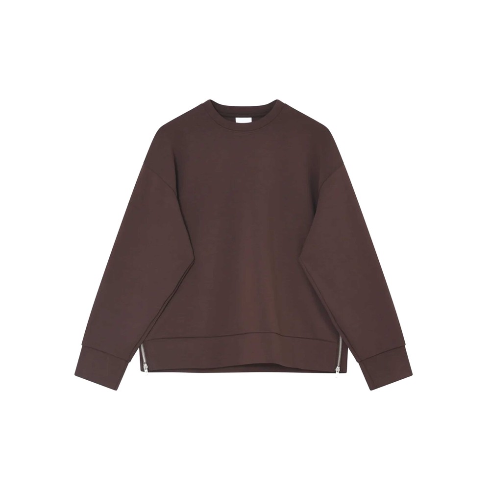 Image of Crewa Scuba Sweatshirt - Coffee Bean