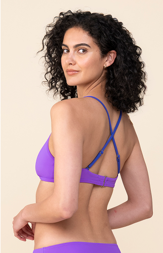 Valencia Bikini Top - Purple Colorblock