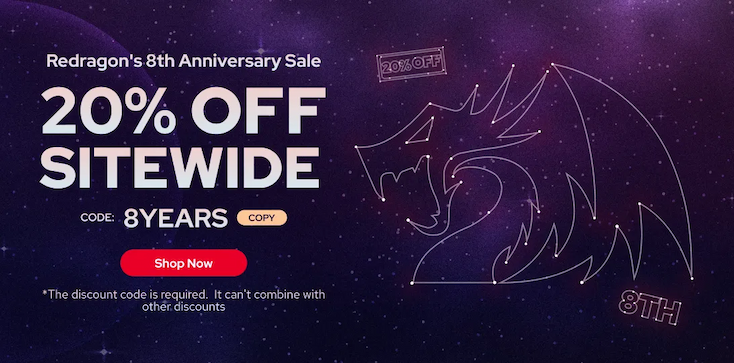 Redragon's 8th Anniversary Sale