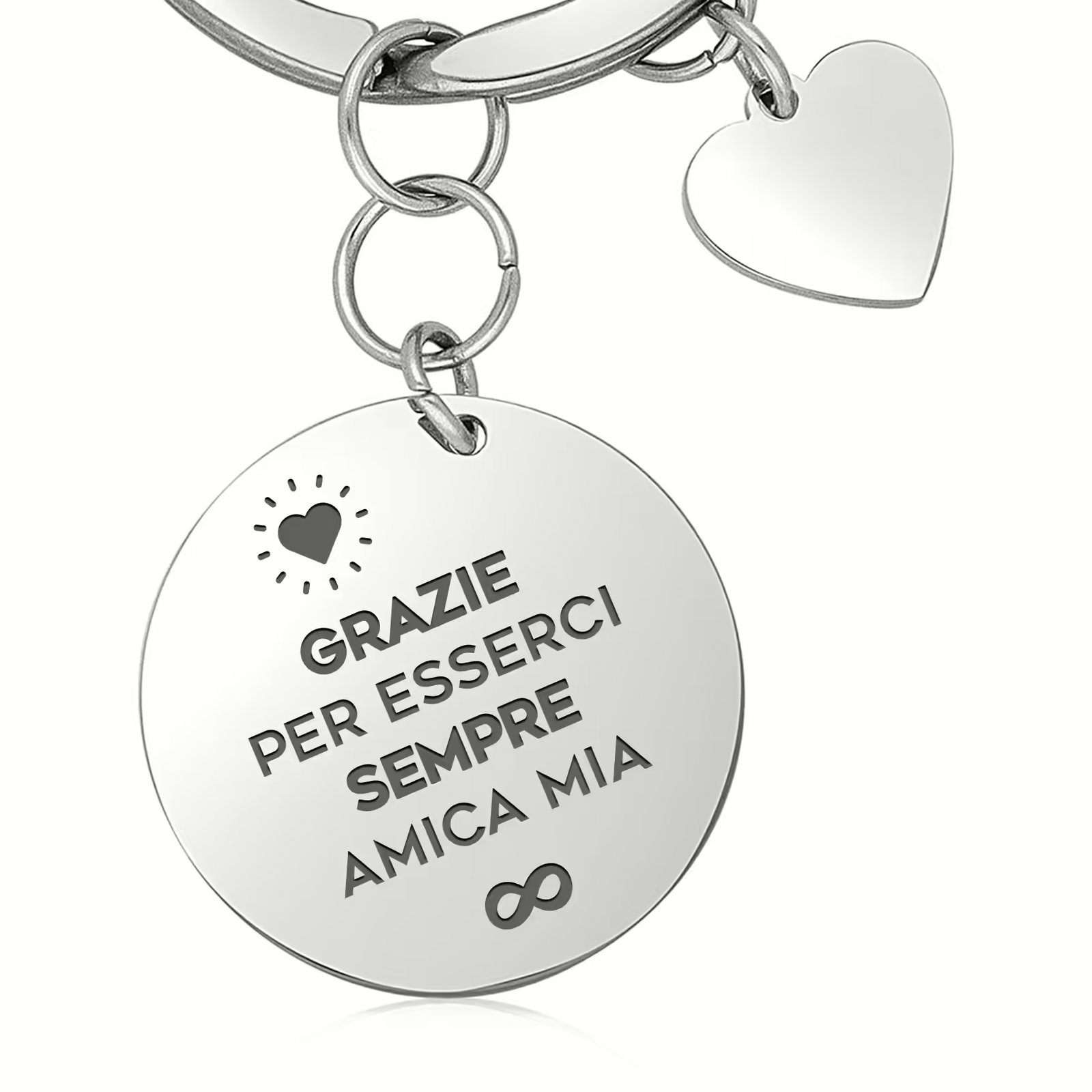 Portachiavi in acciaio HappyTag
