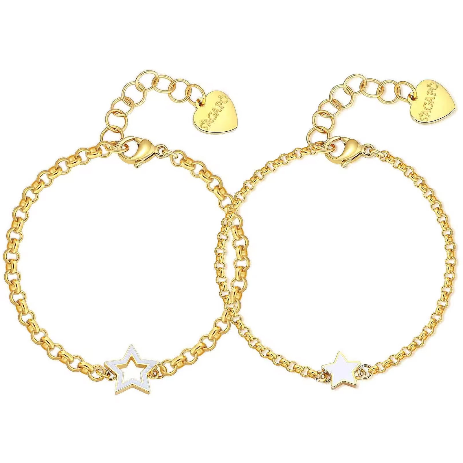 Set di bracciali in acciaio S'agapo