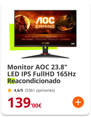 Monitor AOC 24G2SPAE/BK 23.8" LED IPS FullHD 165Hz FreeSync Premium