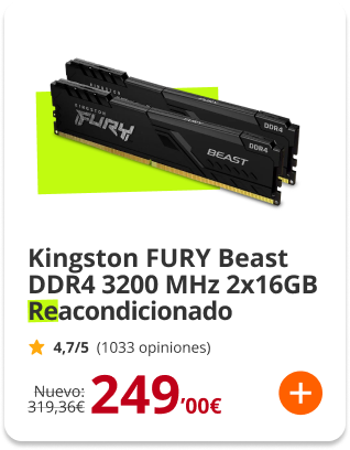 Kingston FURY Beast DDR4 3200 MHz 32GB 2x16GB CL16