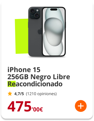 Apple iPhone 15 256GB Negro Libre