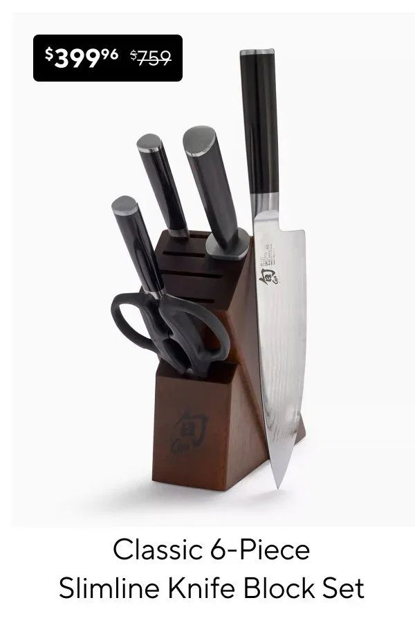 Shun Classic 6-Piece Slimline Knife Block Set