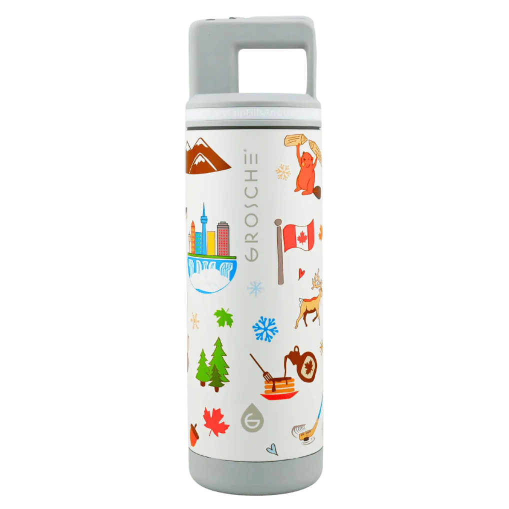 Image of ALPINE Canadian Collection Flip 'N Sip Insulated Water Bottle With Straw, 20oz