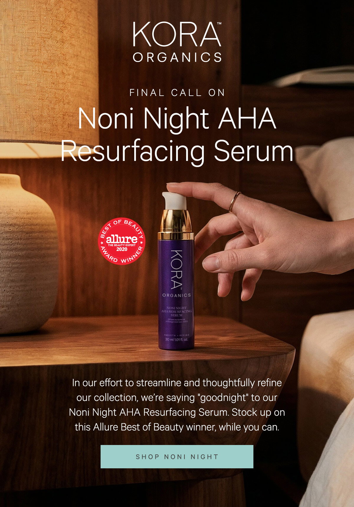 Last Chance for Noni Night AHA Resurfacing Serum