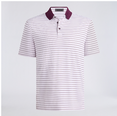 Herringbone Stripe Tech Jersey Polo