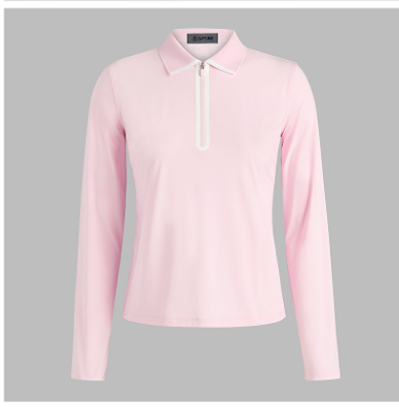 Silky Tech Nylon Long Sleeve Zip Polo