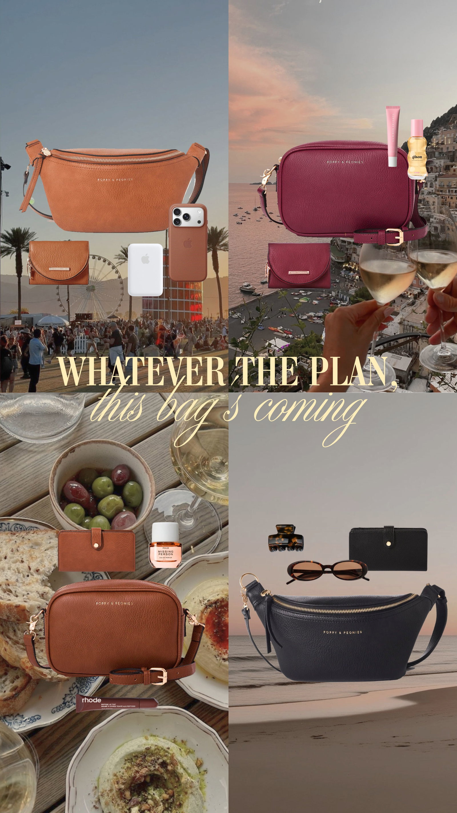Poppy & Peonies Crossbody Bags