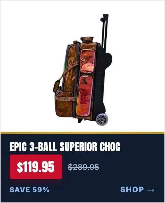 Epic 3 Ball Triple Superior Deluxe Chocolate Holo bowling bag