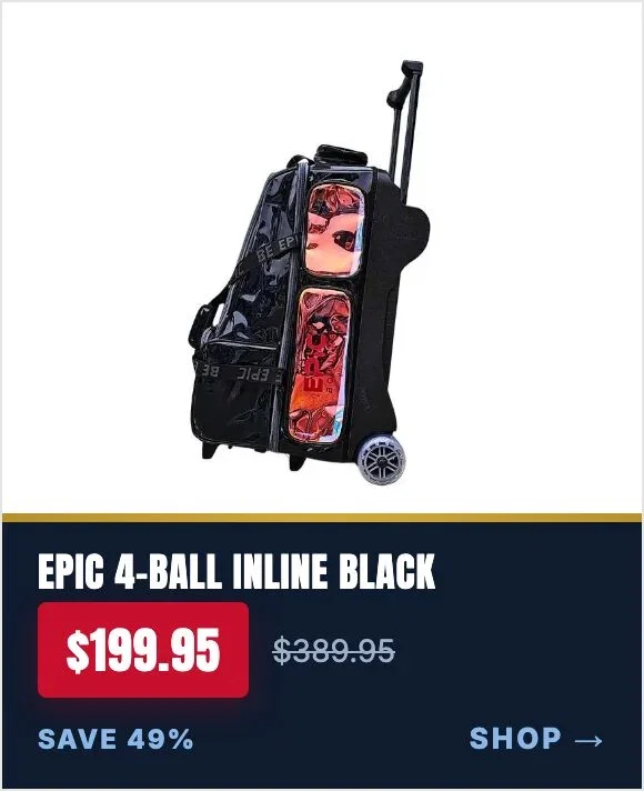 Epic 4 Ball Inline Superior Deluxe Black Holo bowling bag