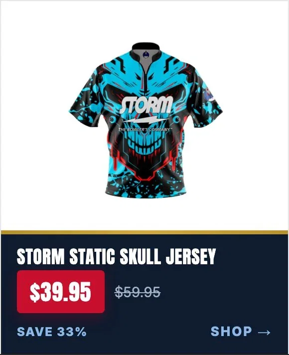 Storm Static Skull Rocket bowling jersey