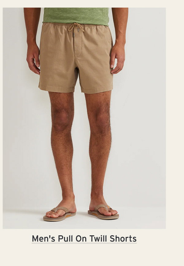 Men's Pull On Twill Shorts