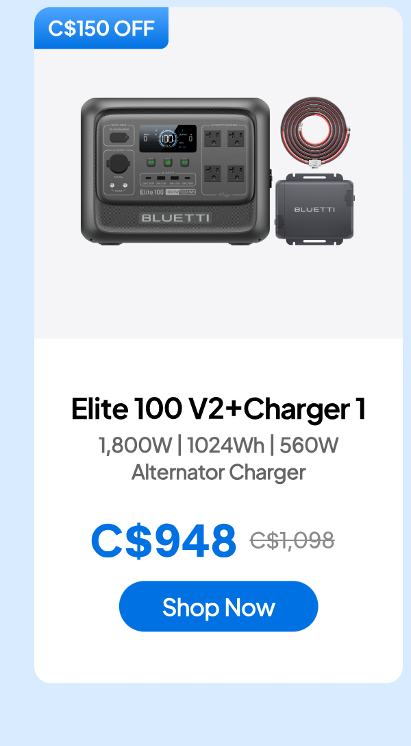 BLUETTI Elite 100 V2+Charger 1, C$948