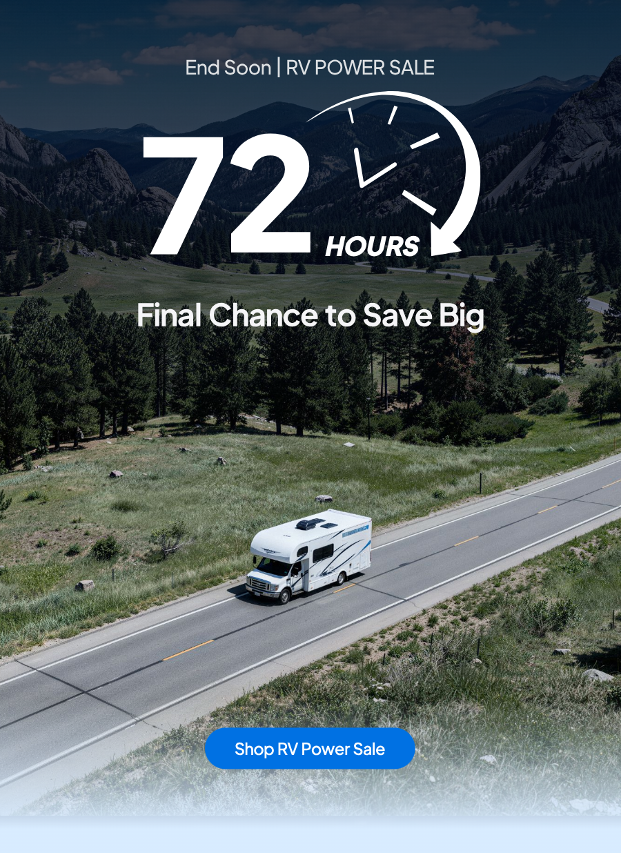 72 Hrs for RV Power Sale Banner