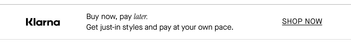 Buy now, pay later with Klarna