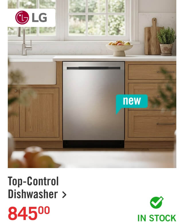 Top-Control Dishwasher.