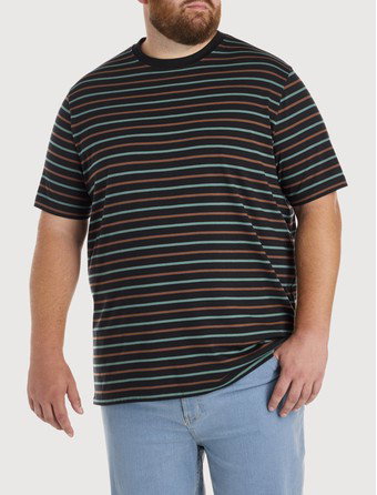 Moisture-Wicking Striped T-Shirt