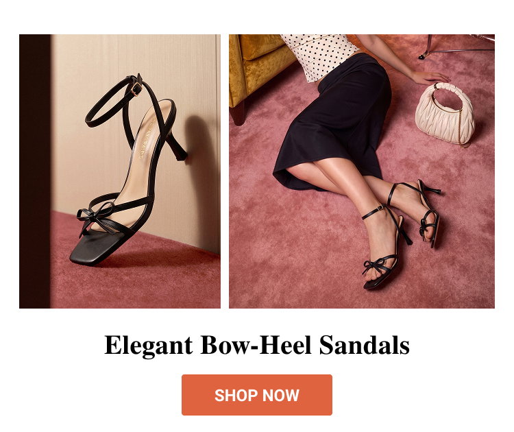 Elegant Bow-Heel Sandals