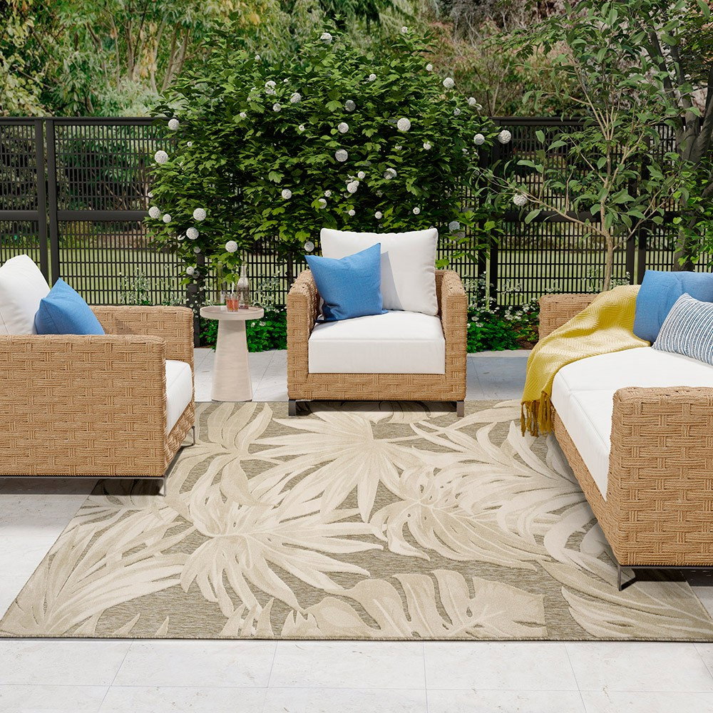 Image of Aloha ALH43 Ivory Sage Indoor Outdoor Rug