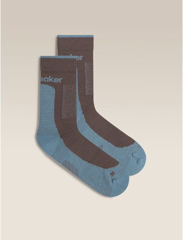Men's Merino Hike+ Medium Crew Socks - Porcini/Flint Blue / XL