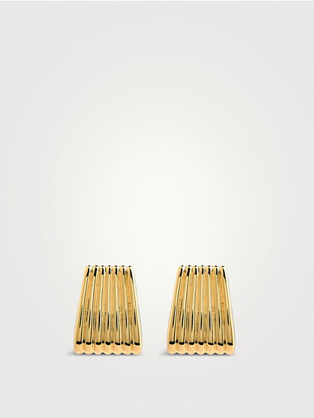 Ribbed Stud Earrings