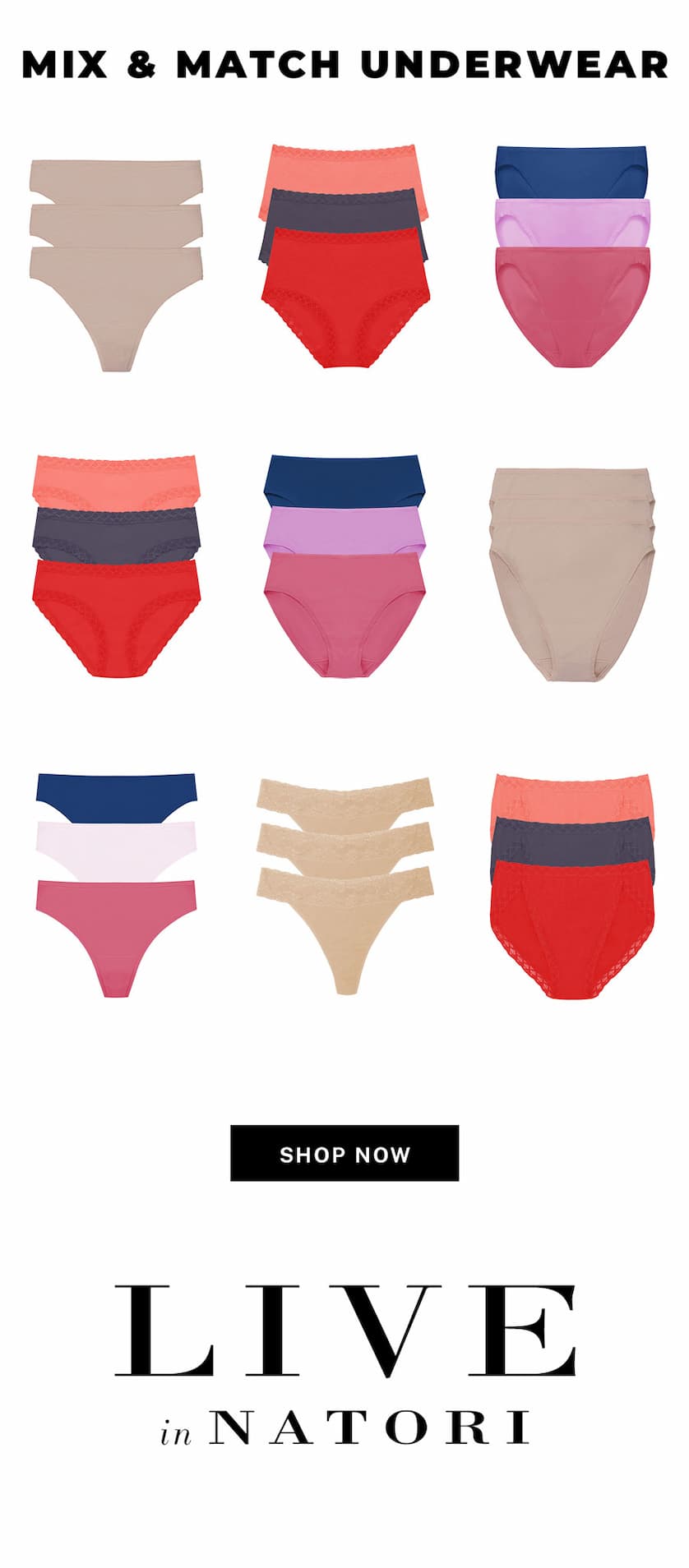 New colors have arrived in Bliss Underwear.