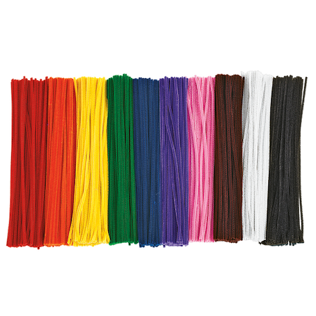 Colorations® 12" Pipe Cleaners - 1,000 Piece Value Pack, 10 colors, 100 Each