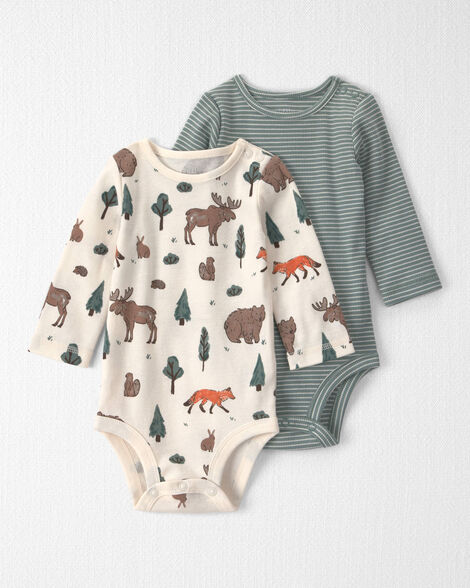 Image of Baby 2-Pack Organic Cotton Bodysuits